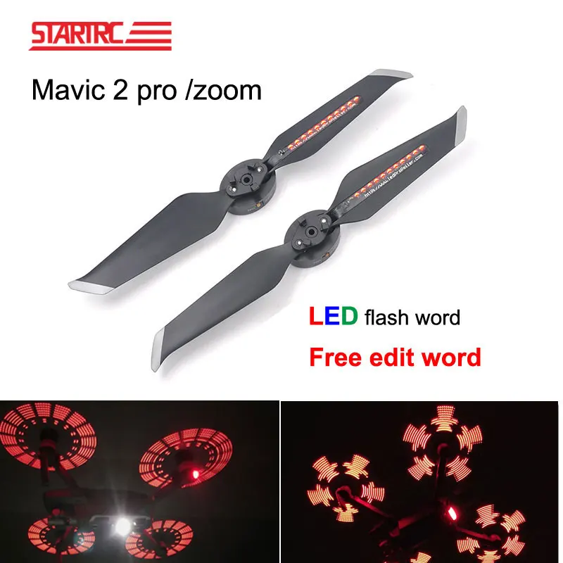 

DJI Mavic 2 LED Flash Word Propellers programmable pattern paddle Quick-Releas For DJI Mavic 2 Pro Zoom Drone Accessories