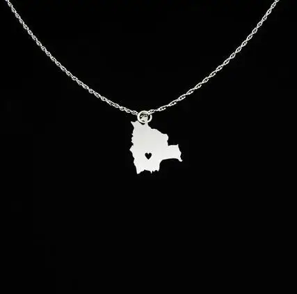 

Exquisite Bolivia Jewelry Bolivia Charm Necklace Personalized Names Or Letters Travel Gift For Friend Dropship Accepted YP4105