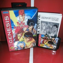 Yu Hakusho-Makyou Toitsusen США чехол с коробкой и руководство для Sega megadrive Genesis игровая консоль 16 бит MD карта