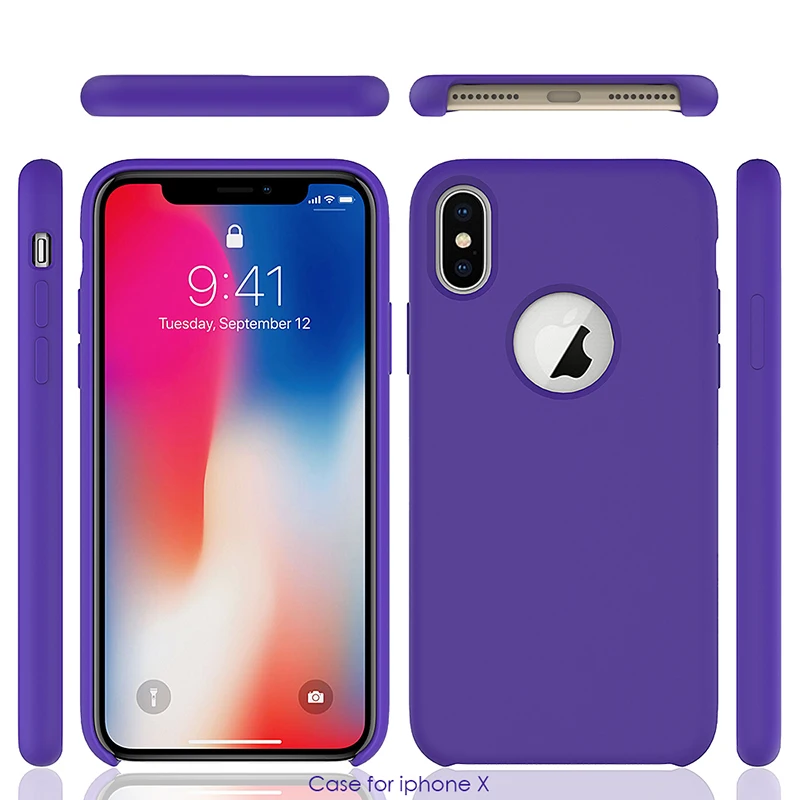 Blucub официальный стиль жидкий силиконовый чехол для iPhone X противоударные