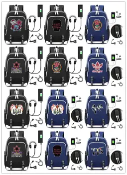 

New Stranger Things Logo Knapsack New USB Travel Bags Leisure Laptop bag Teenagers Student's School Bag New Backpack