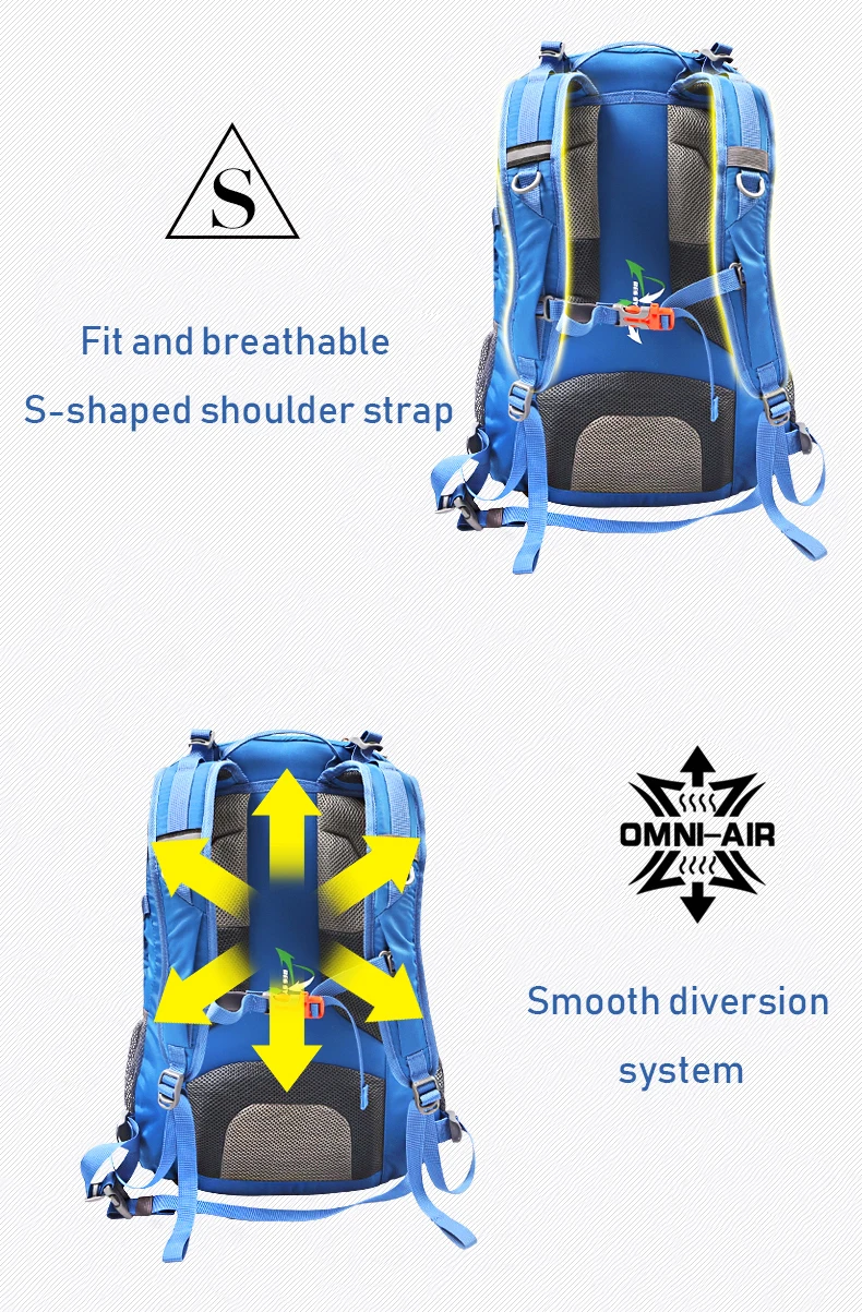 BSWolf рюкзак для альпинизма, пешего туризма, водонепроницаемый рюкзак для альпинизма 35Л, спортивная сумка для велосипеда на открытом воздухе