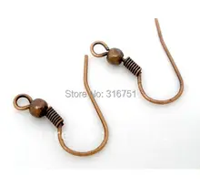 200 шт. Медь Крюк Earwires с Мячом 18×19 мм (w00588) А. А.