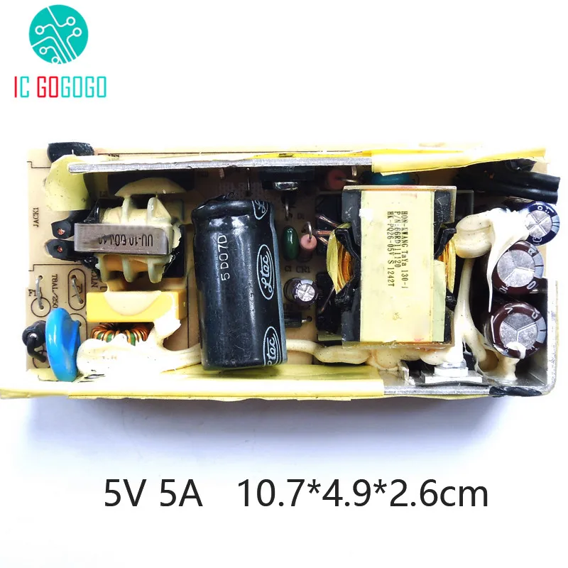 5000MA AC-DC 100-240V 5V 5A переключение Питание переменного тока Базовая плата Встроенный Питание модуль автоматического включения света 100-240V 50/60HZ