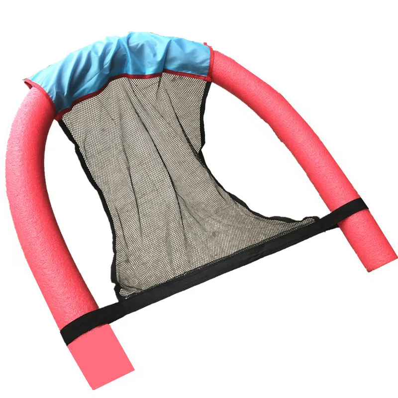 Swimming Floating Chair Pool Kids Adult Bed Seat Water Flodable Ring Float Lightweight Beach Ring Noodle Net Pool Accessories