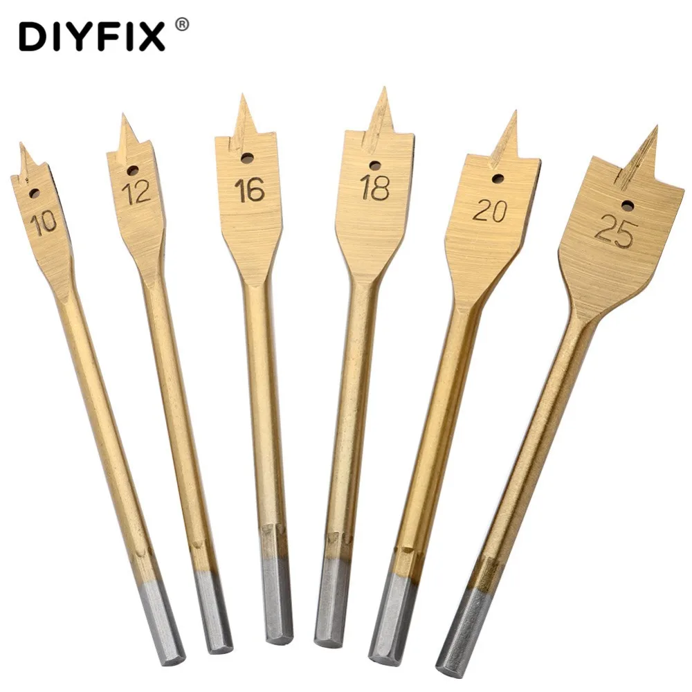 Buy DIYFIX Flat Drill Set 10 25 mm Titanium Coating