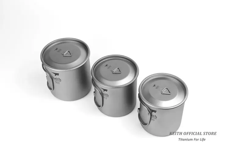 Canecas de Água de Titânio ao ar Livre com Alças Tampas de Titânio Copos de Acampamento Caneca de Viagem Keith Dobráveis Drinkware Ultraleve Ml-900 ml 300 15 ar livre com alças dobráveis tampas de