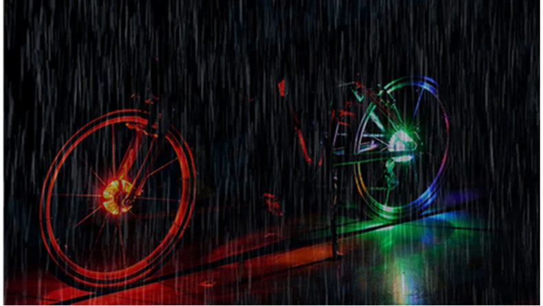Excellent Bicycle Wheel Light  Hubs Spoke MTB Bike Night Cycling Waterproof Front Tail Warning LED Lamp A108 8