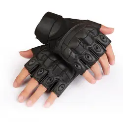 Вес подъема перчатки Половина Finger Фитнес тренажерный зал защитить наручные подготовки пальцев Вес подъема нескользящей искусственная
