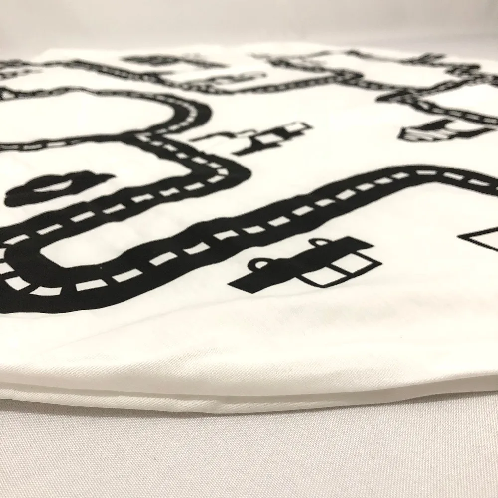 INS модели лабиринт игровой коврик дорожный хлопок двойной круглый черно-белый игровой ковер одеяло для ползания украшение детской комнаты одеяло