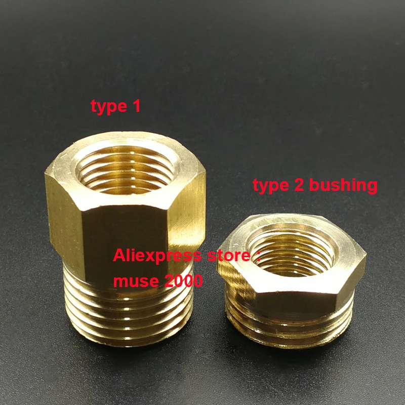 

M10*1 M14*1.5 M16*1.5 M20*1.5 Pressure meter joint converter G1/4 G1/2 3/4 inch Female male brass coupling coupler meter tapping
