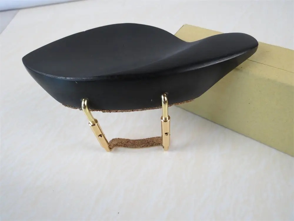 

one piece of new type ebony violin chinrest 4/4 with clamp