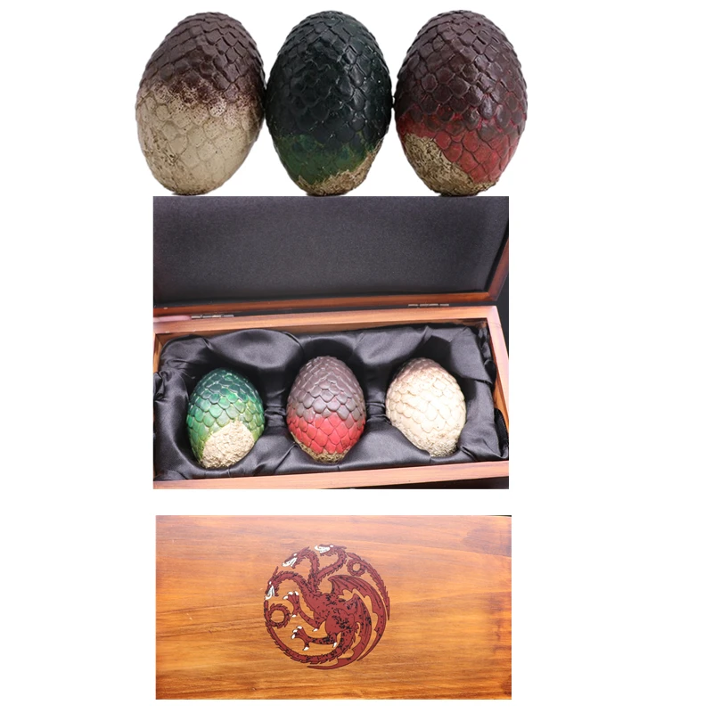 Movie TV Series Game of Thrones Daenerys Targaryen Dragon Egg Periphery Cosplay Prop Accessories Model Collection Set Gift Toy