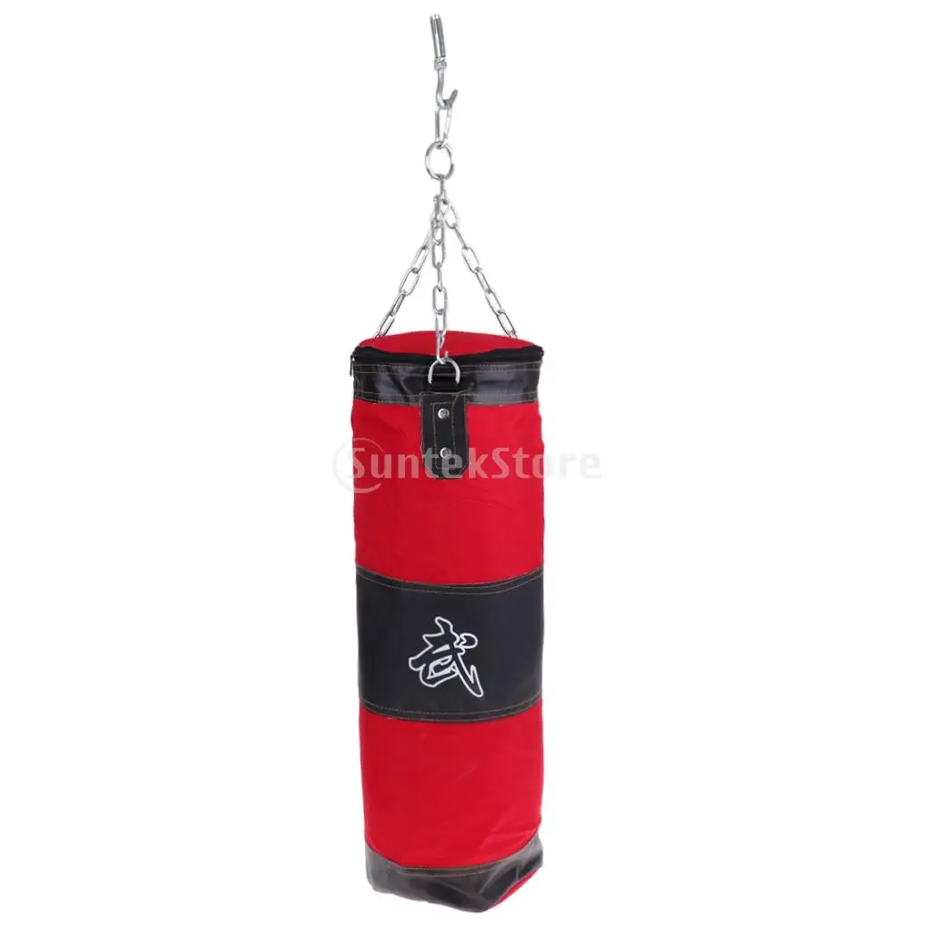 Heavy Boxing Punching Bag Sports Training Kick Kicking MMA Workout Empty Sandbag Muay Thai with Chains