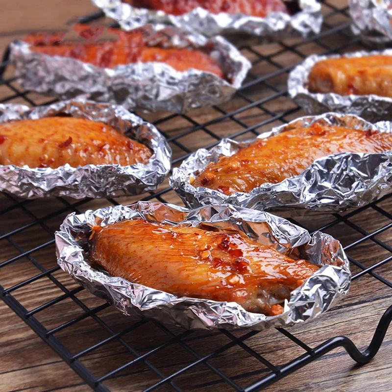 1 Roll Aluminum Foil Tin Liners Disposable BBQ Paper For Grease Catch Pans Replacement Liner Food Dessert |