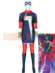 MS Marvel Kamala Khan обувь для девочек костюм супергероя Высокое качество лайкра спандекс Хэллоуин костюмы косплея для женщин индивидуальный