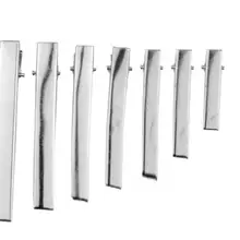 Высокое качество 50 шт Серебряная Плоская Металлическая одинарный зубец Заколки-Аллигаторы для волос заколка для Луки DIY аксессуары заколки аксессуары