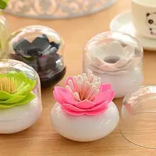 С крышкой Лотос ватный тампон коробочка лотоса хлопок держатель бутон база номер украсить/Lotus Зубочистки Держатель Для Зубочисток случае