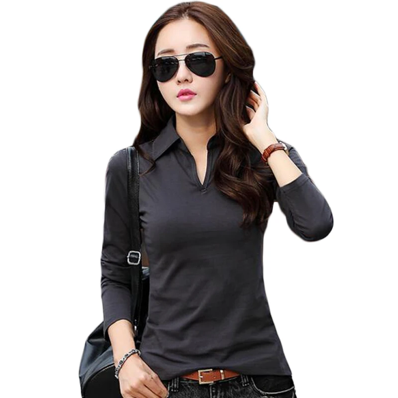 womens black polo