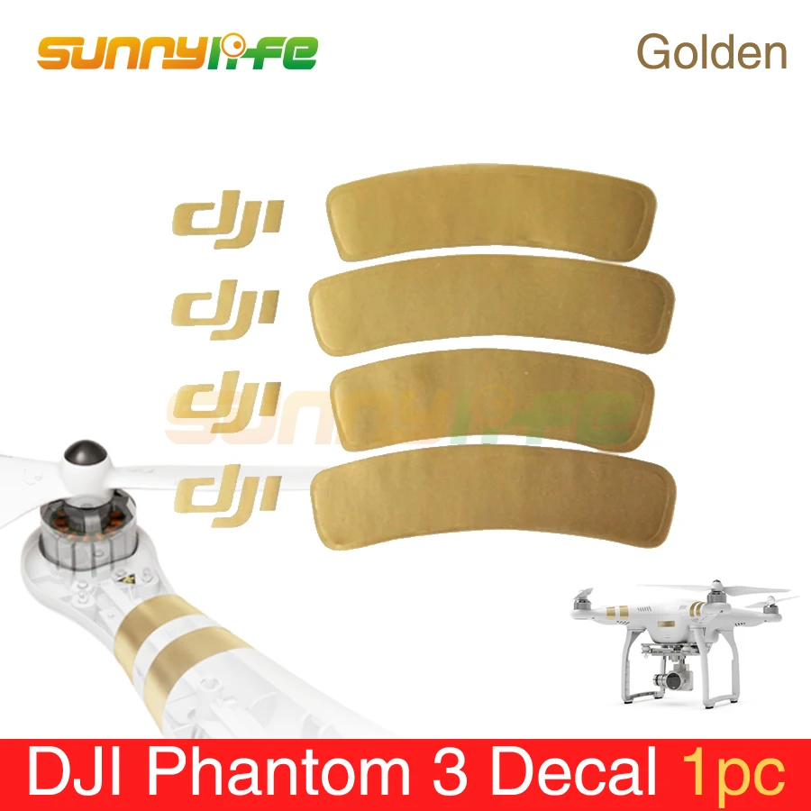 Original DJI Sticker Phantom 3 & 2 Gold metallic Aufkleber Logo 