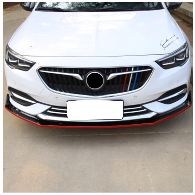 

Lsrtw2017 Carbon Fiber Car Front Bumper Anti-collision Strip Trims for Buick Regal Opel Insignia 2018 2019 2020