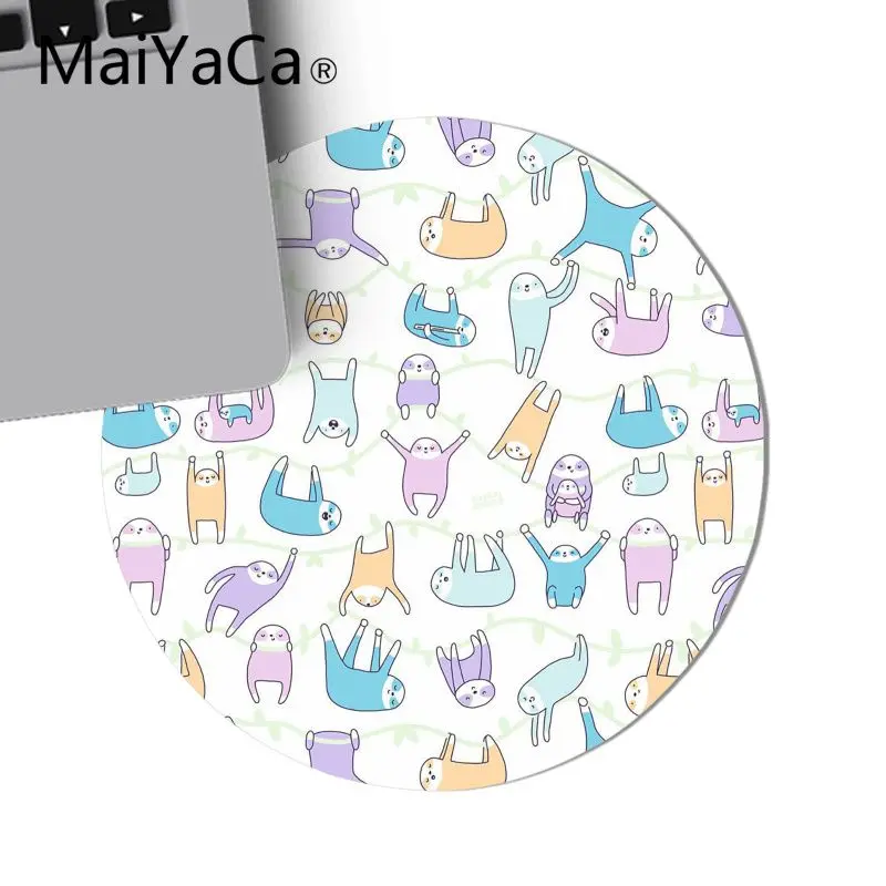 MaiYaCa красивые аниме милые соц ленивые резиновая мышь прочный круглый стол коврик для мыши DIY ковер логотип печать коврик для мышки с аниме