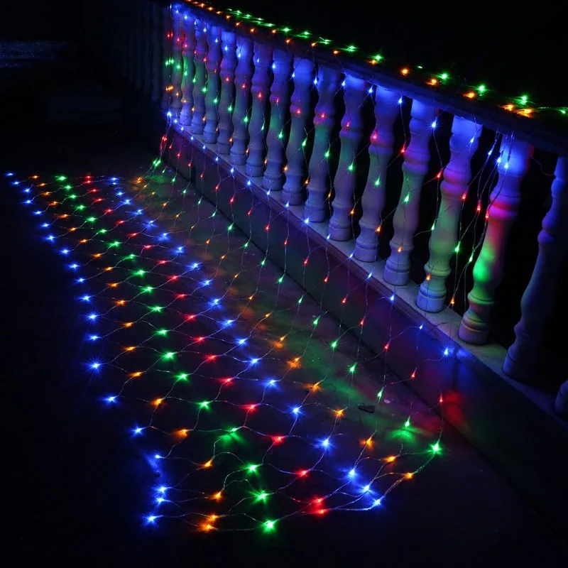 Luces del árbol de Navidad 220 V EU Plug 1,5 m x 1,5 m Luces led decoracion boda cortina de luz Garland Party iluminación de vacaciones al aire libre Luces del árbol de Navidad 220 V EU Plug 1,5 m x 1,5 m Luces led decoracion boda cortina de luz Garland Party iluminación de vacaciones al aire libre
