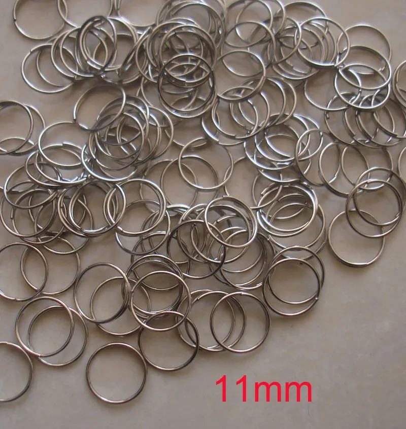 1000 шт./лот 11 мм позолоченные/хромированные стальные круглые кольца, бусины аксессуары для занавесок подвесные Подвески Металлические соединители