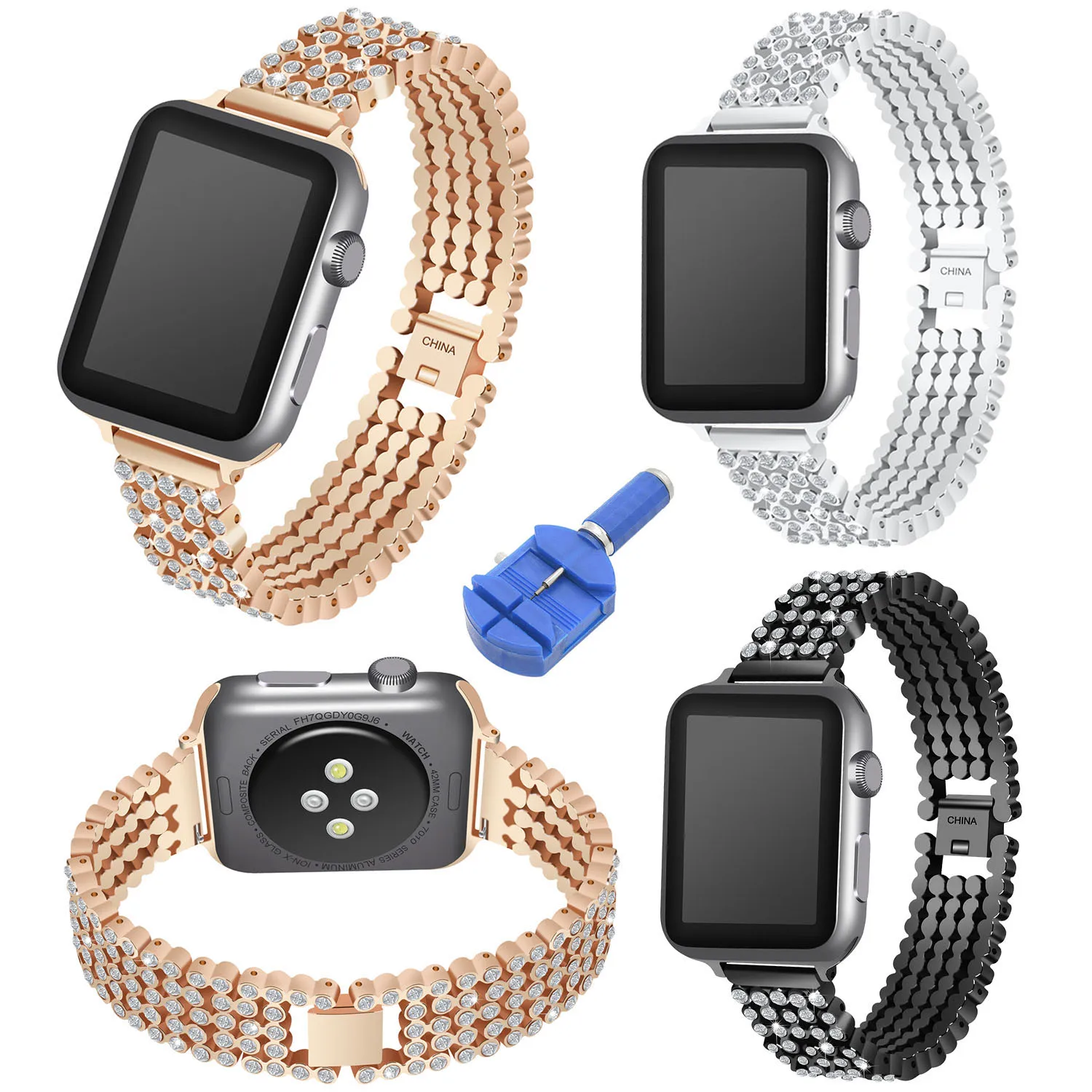 Браслет из нержавеющей стали для Apple Watch Series 1 2 3 4 42/44 мм 38/40 мм|Ремешки часов| |