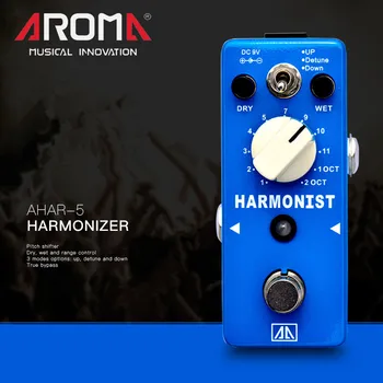 

AROMA AHAR-5 HARMONIST Pitch Shifter Guitar Effect Pedal 3 Modes Pitch Shifting Harmony Effects Aluminum Alloy Body True Bypas