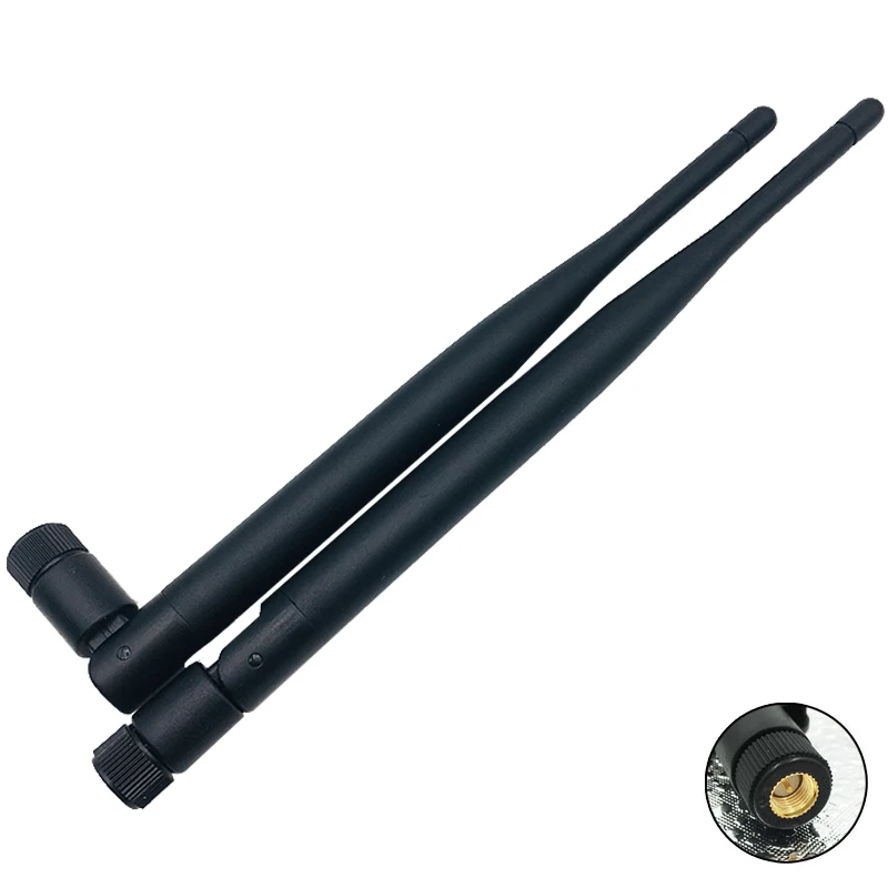 

2.4G / 5.8G 5dBi Antenna 2PCS/Batch Dual Frequency High Gain Omnidirectional Antenna 2.4G/WIFI Router Signal Enhancement Antenna