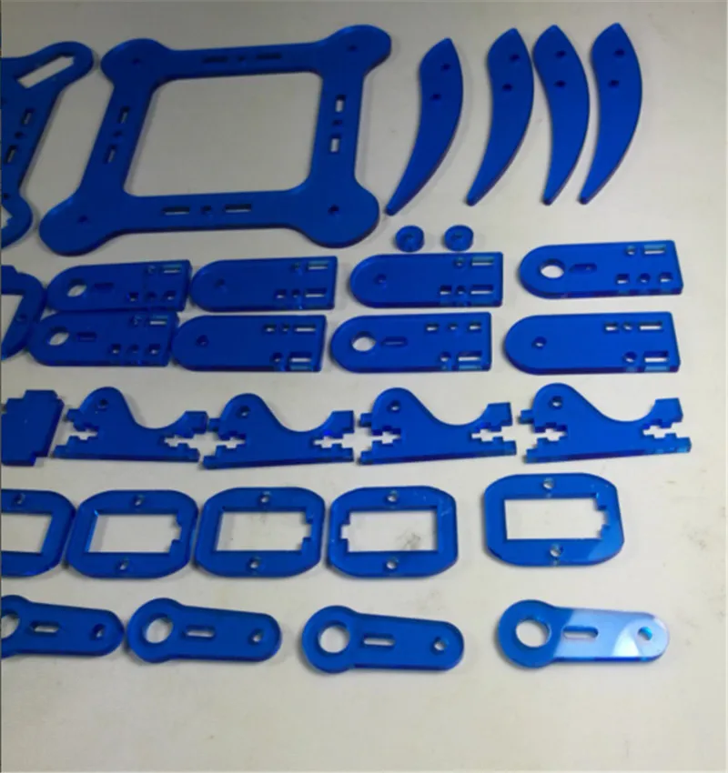 DIY mePed V2 четвероногий робот набор акриловых пластин 3 мм синий цвет акриловый лист