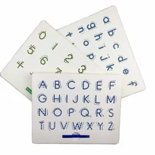 Tableta magnética, tablero de dibujo, juguete, grano, imán, bolígrafo, 26, alfabeto, números, escritura, Memo, tablero, juguete educativo chico de aprendizaje(China)