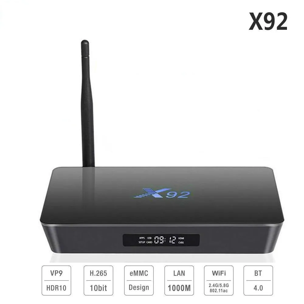

OLOEY OTA 3G/32G Android 7.1 TV Box X92 Amlogic S912 Octa Core 2G/16G X92 Smart Set Top Box With 1000M BT 2.4GHZ/5.8G Dual Wifi