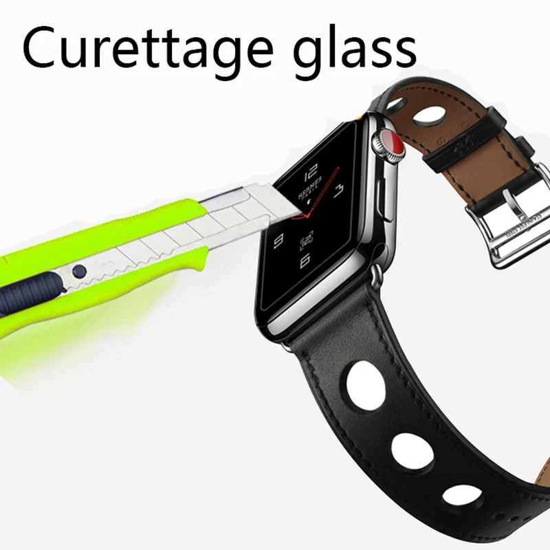 20 шт./лот полное покрытие закаленное стекло для Apple Watch 1/2/3 полная защитная крышка