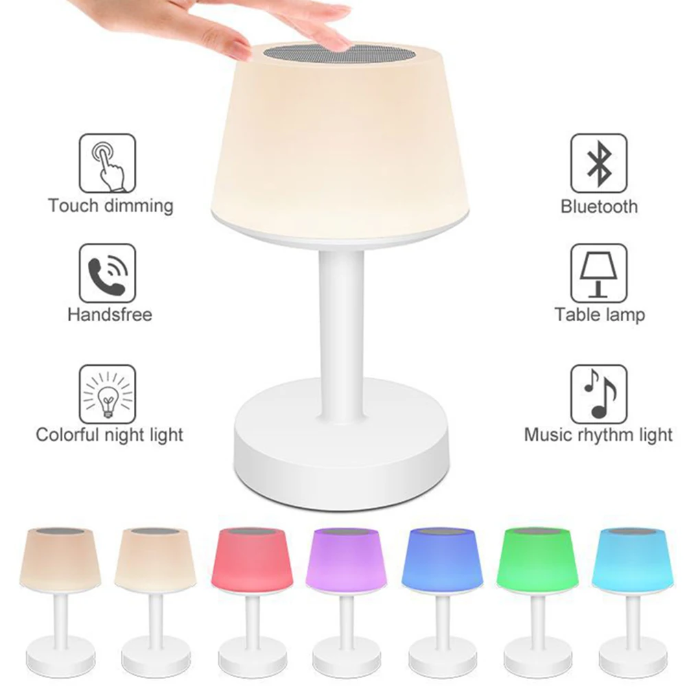 

Bluetooth Speaker Smart Light Colorful LED Night Light Multifunction Bedside Table Lamp Wireless Speaker Bluetooth Speaker