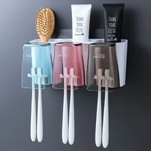 Бытовая краска настенный держатель для зубной щетки с чашками зубная паста стойка стиральные органайзеры аксессуары для ванной комнаты mx7181643