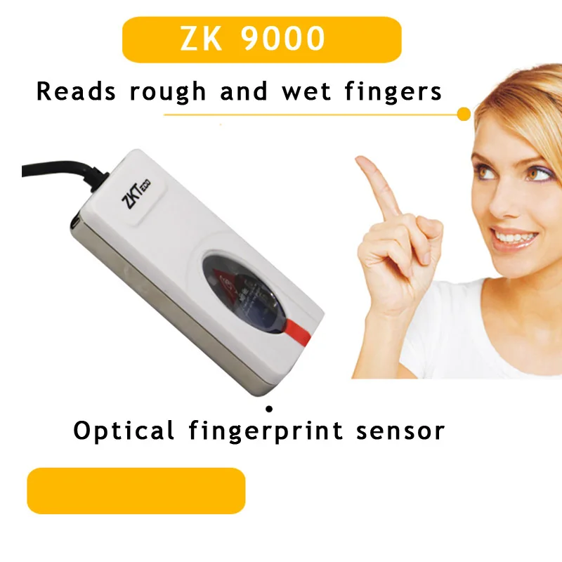 

ZK9000 USB Fingerprint Reader Scanner Sensor SDK for Computer PC Home Office Supplies for bank, driving license, databases etc
