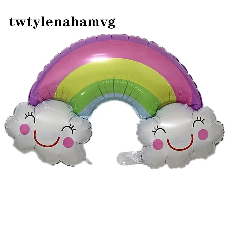 NEW beautiful rainbow cloud foil Ballon Birthday Party Wedding Accessories Decoration Helium Balloons sunshine boy girl toy