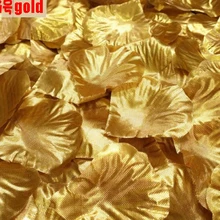 500 шт./лот, Декоративные искусственные шелковые лепестки роз, свадебные украшения, серебряные и золотые цвета на выбор