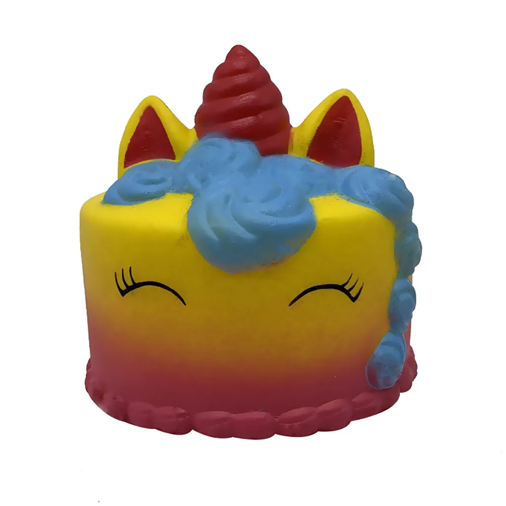 

Squishy Unicorn cake Anti-stress Toys Children Squish Stress Relief Novelty Fun Practical Jokes Squeeze Toy Gift Phone Strap