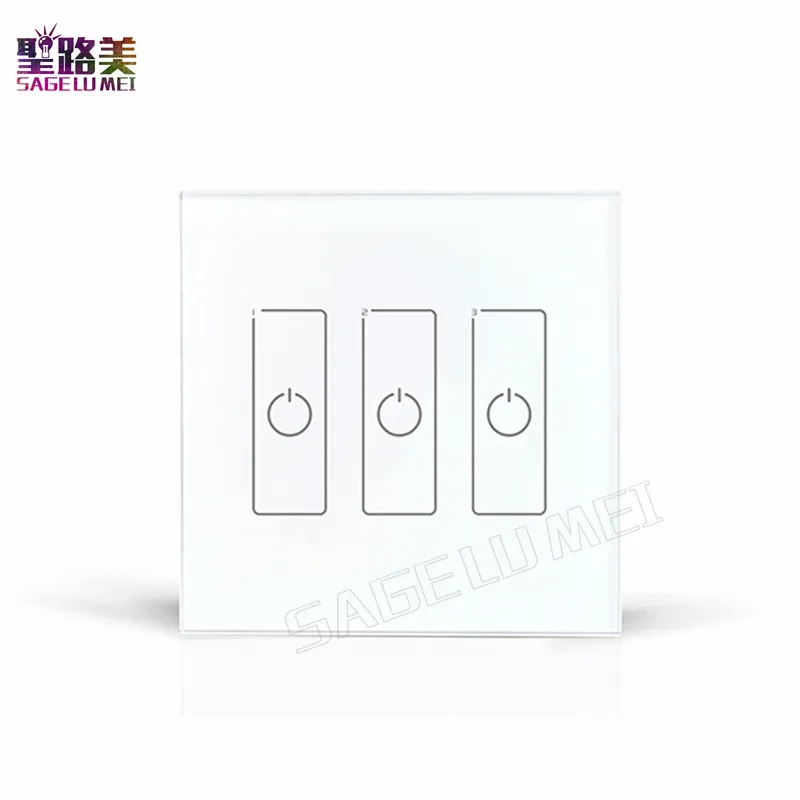 

DALI Dimmer Led Dimming Driver 86mm Touch Panel 3 CHannel Controller DA3 Wall Mount DALI Digital LED Driver Free Shipping