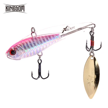 

Kingdom Fishing Hard Lead Lure 5 Sizes Sinking VIB Wobblers Soft Body Design With Spinning Spoon Aftificial Decoy Model 3520B