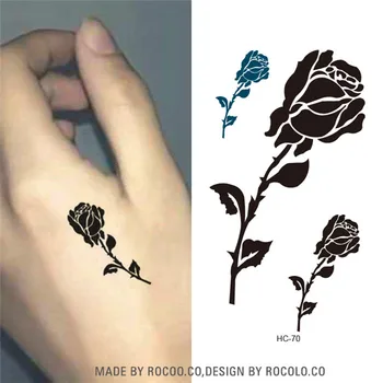

HC1070 Women Sexy Chest Hand Fake Tattoo Stickers Rose Flowers Pattern Men Covering Scars Waterproof Temporary Tattoo Stickers
