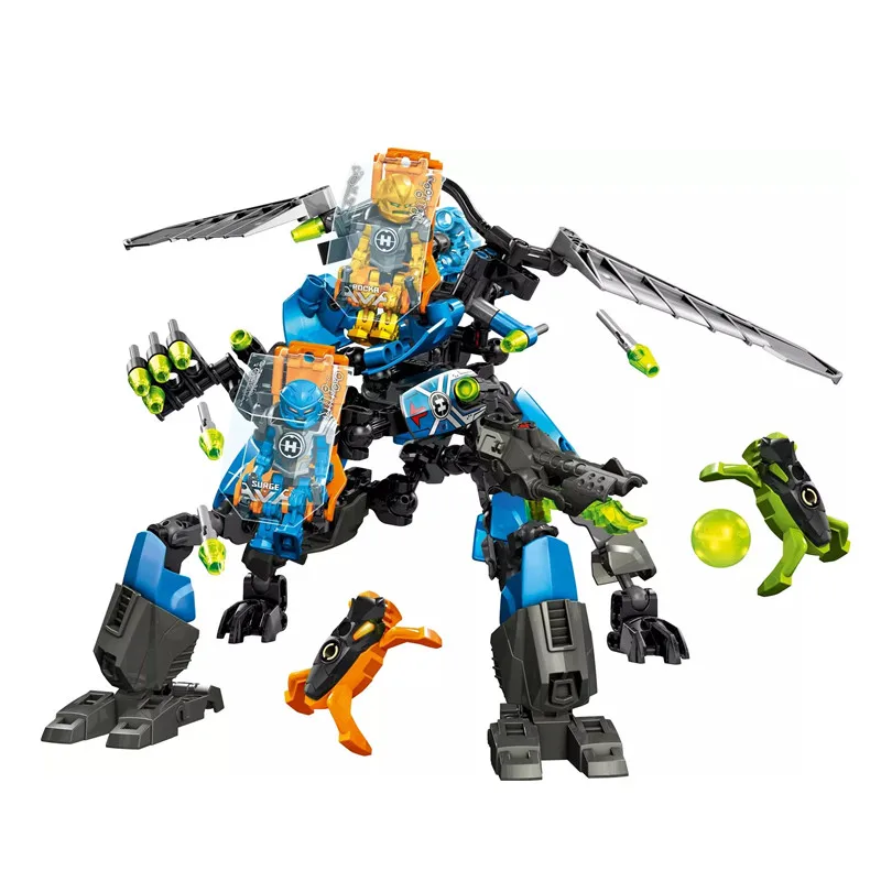 

Soldiers Bionicle Hero Factory Surge & Rocka Combat Machine Robot Figures Building Blocks Bricks Kids Toys Compatible With Lego