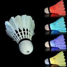 4 Pcs Colorful LED Badminton Shuttlecock Birdies Lighting Dark Night Outdoor Sports Entertainment Activities Accessories