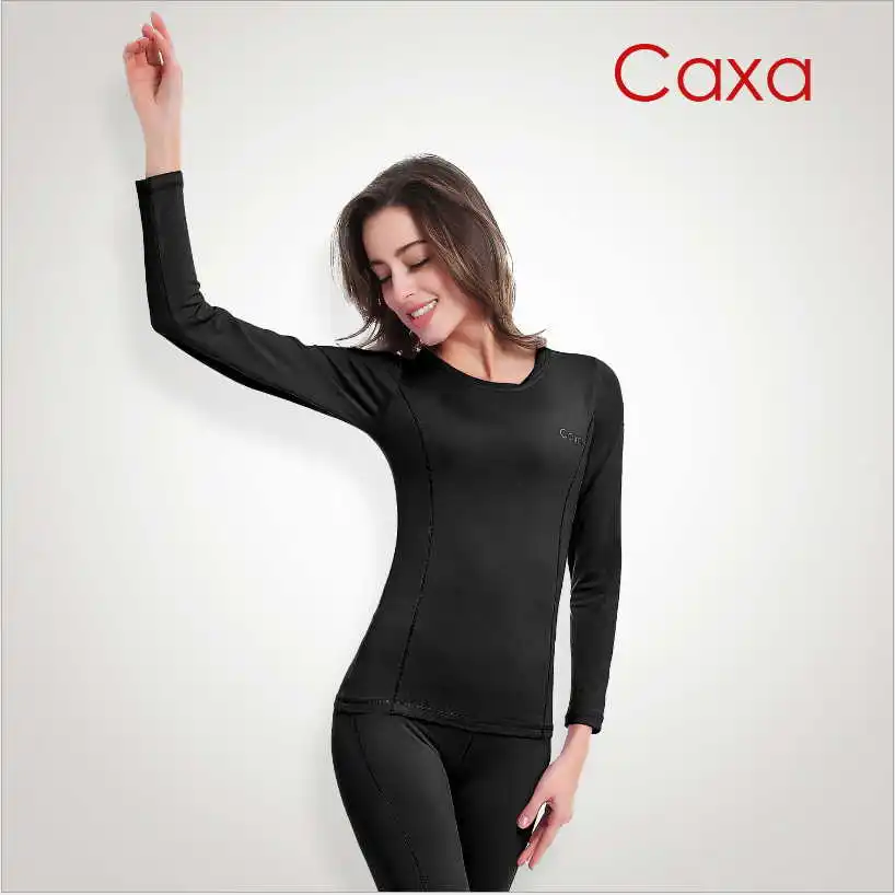 Caxa Women Winter Slim Warm Underwear Set Electrostatic Prevention Long Johns Quick Dry Tights for Winter Warm Femme Dress