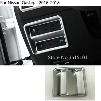 

car detector styling cover front fog light switch Button inner Trim frame lamp panel 1pcs For Nissan Qashqai 2016 2017 2018
