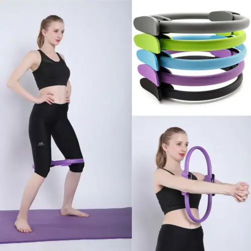 Resistance Pilates Rings Magic Circle Body Sport Fitness Weight Exercise Gymnastic Aerobic Fitness Wheel Handle Yoga Kit Ring yoga circle pilates ring