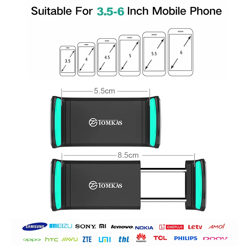 Автомобильный держатель для телефона TOMKAS для iPhone 6 Sumsung Air Vent Автомобильный держатель 360 градусов, универсальный держатель для мобильного телефона